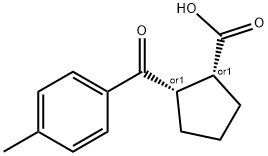 CIS-2-(4-メチルベンゾイル)シクロペンタン-1-カルボン酸 化学構造式