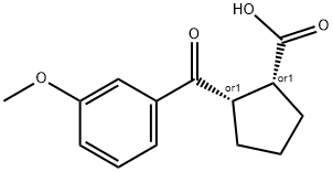 (1R,2S)-2-(3-甲氧基苯甲酰基)环戊烷-1-羧酸, 732253-60-0, 结构式