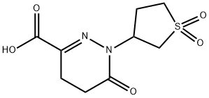 1-(1,1-Dioxo-tetrahydro-1lambda*6*-thiophen-3-yl)-6-oxo-1,4,5,6-tetrahydro-pyridazine-3-carboxylic a Structure