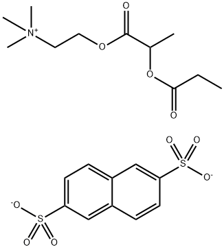 Ethanaminium, 2-(2-(1-oxopropoxy)-1-oxopropoxy)-N,N,N-trimethyl-, 2,6-  naphthalenedisulfonate (2:1) Structure