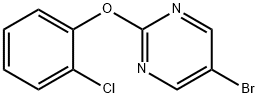 5-ブロモ-2-(2-クロロフェノキシ)ピリミジン 化学構造式