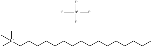 ヘキサデシルトリメチルアンモニウムテトラフルオロボラート 化学構造式