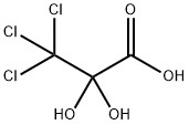 3,3,3-トリクロロ-2,2-ジヒドロキシプロパン酸 化学構造式