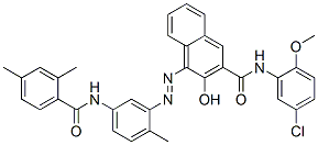 N-(5-Chloro-2-methoxyphenyl)-4-[[5-[(2,4-dimethylbenzoyl)amino]-2-methylphenyl]azo]-3-hydroxy-2-naphthalenecarboxamide Structure