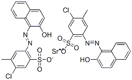 5-氯-2-[(2-羟基-1-萘基)偶氮]-4-甲基苯磺酸锶盐, 73263-40-8, 结构式