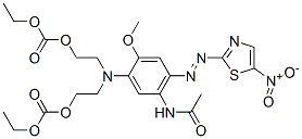ethyl 5-[5-acetamido-2-methoxy-4-[(5-nitrothiazol-2-yl)azo]phenyl]-9-oxo-2,8,10-trioxa-5-azadodecanoate Structure