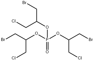 tris[2-bromo-1-(chloromethyl)ethyl] phosphate  Structure