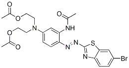 2,2'-[[3-acetamido-4-[(6-bromobenzothiazol-2-yl)azo]phenyl]imino]diethyl diacetate 结构式