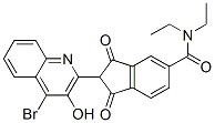 2-(4-bromo-3-hydroxy-2-quinolyl)-N,N-diethyl-2,3-dihydro-1,3-dioxo-1H-indene-5-carboxamide Structure