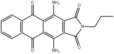 4,11-Diamino-2-propyl-1H-naphth[2,3-f]isoindole-1,3,5,10(2H)-tetrone 结构式