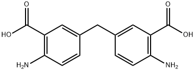 6,6'-双氨基-3,3'-甲叉基二苯甲酸,7330-46-3,结构式