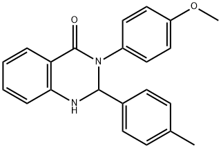 2-(4-Methylphenyl)-3-(4-methoxyphenyl)-dihydro-4(1H)quinazolinone 结构式