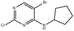 5-溴-2-氯-N-环戊胺嘧啶-4胺 结构式