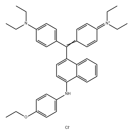 [4-[[4-(diethylamino)phenyl][4-[(4-ethoxyphenyl)amino]-1-naphthyl]methylene]-2,5-cyclohexadien-1-ylidene]diethylammonium chloride Struktur