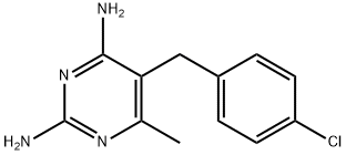 2,4-Pyrimidinediamine, 5-((4-chlorophenyl)methyl)-6-methyl- (9CI) Struktur