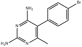 5-(4-ブロモフェニル)-6-メチルピリミジン-2,4-ジアミン 化学構造式