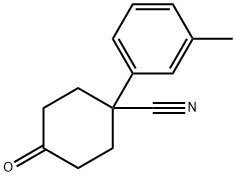 4-CYANO-4-(3-METHYLPHENYL)CYCLOHEXANONE Structure