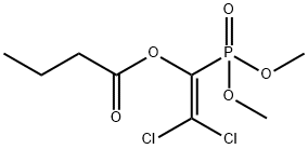 (2,2-ジクロロ-1-ブチリルオキシビニル)ホスホン酸ジメチル 化学構造式