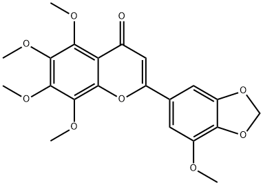 3',5,6,7,8-Pentamethoxy-4',5'-(methylenedioxy)flavone,73340-44-0,结构式