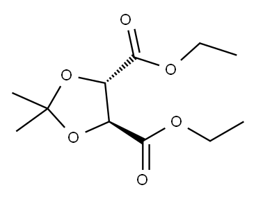 (4S,5S)-2,2-二甲基-1,3-二恶茂-4,5-二甲酸二乙酯, 73346-73-3, 结构式