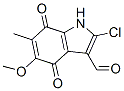 2-chloro-5-methoxy-6-methyl-4,7-dioxo-1H-indole-3-carbaldehyde Struktur