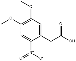 4,5-二甲氧基-2-硝基苯乙酸 结构式