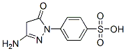 p-(3-アミノ-5-オキソ-2-ピラゾリン-1-イル)ベンゼンスルホン酸 化学構造式