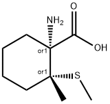 Cyclohexanecarboxylic acid, 1-amino-2-methyl-2-(methylthio)-, cis- (9CI) Structure