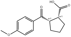 (1R,2S)-2-(4-甲氧基苯甲酰基)环戊烷-1-羧酸, 733740-08-4, 结构式
