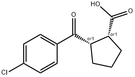 CIS-2-(4-CHLOROBENZOYL)CYCLOPENTANE-1-CARBOXYLIC ACID 结构式