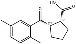 CIS-2-(2,5-ジメチルベンゾイル)シクロペンタン-1-カルボン酸 化学構造式