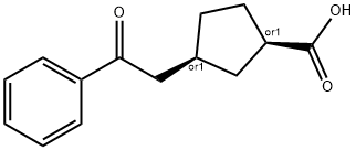 CIS-3-(2-OXO-2-PHENYLETHYL)CYCLOPENTANE-1-CARBOXYLIC ACID Structure