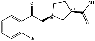CIS-3-[2-(2-BROMOPHENYL)-2-OXOETHYL]CYCLOPENTANE-1-CARBOXYLIC ACID Structure