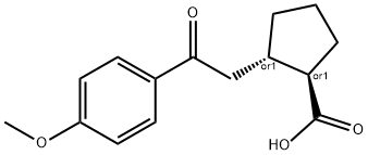 TRANS-2-[2-(4-METHOXYPHENYL)-2-OXOETHYL]CYCLOPENTANE-1-CARBOXYLIC ACID Structure