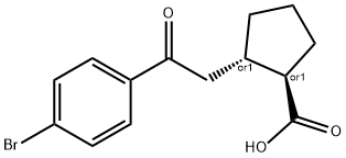 TRANS-2-[2-(4-BROMOPHENYL)-2-OXOETHYL]CYCLOPENTANE-1-CARBOXYLIC ACID Structure
