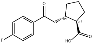 (1R,2S)-2-(2-(4-氟苯基)-2-氧乙基)环戊烷-1-羧酸,733740-66-4,结构式