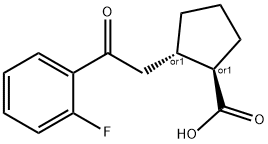 TRANS-2-[2-(2-FLUOROPHENYL)-2-OXOETHYL]CYCLOPENTANE-1-CARBOXYLIC ACID Structure