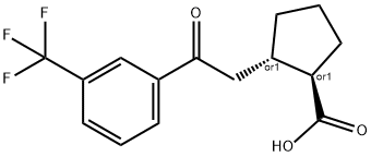 (1R,2S)-2-(2-氧代-2-(3-(三氟甲基)苯基)乙基)环戊烷-1-羧酸,733740-74-4,结构式