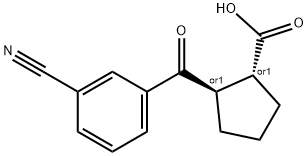 (1R,2R)-2-(3-氰基苯甲酰基)环戊烷-1-羧酸, 733740-86-8, 结构式