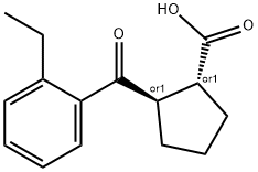 TRANS-2-(2-ETHYLBENZOYL)CYCLOPENTANE-1-CARBOXYLIC ACID Structure