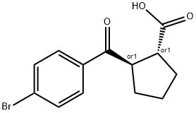 TRANS-2-(4-BROMOBENZOYL)CYCLOPENTANE-1-CARBOXYLIC ACID Structure