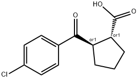 (1R,2R)-2-(4-氯苯甲酰基)环戊烷-1-羧酸 结构式