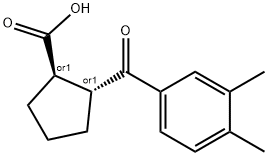 TRANS-2-(3,4-DIMETHYLBENZOYL)CYCLOPENTANE-1-CARBOXYLIC ACID Struktur