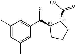 TRANS-2-(3,5-DIMETHYLBENZOYL)CYCLOPENTANE-1-CARBOXYLIC ACID Structure