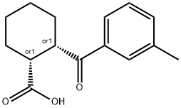 (1R,2S)-2-(3-甲基苯甲酰基)环己烷-1-羧酸, 733742-60-4, 结构式