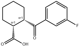 CIS-2-(3-FLUOROBENZOYL)CYCLOHEXANE-1-CARBOXYLIC ACID Struktur