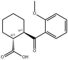 TRANS-2-(2-メトキシベンゾイル)シクロヘキサン-1-カルボン酸 化学構造式