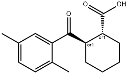 TRANS-2-(2,5-ジメチルベンゾイル)シクロヘキサン-1-カルボン酸 化学構造式