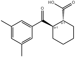 TRANS-2-(3,5-DIMETHYLBENZOYL)CYCLOHEXANE-1-CARBOXYLIC ACID Structure