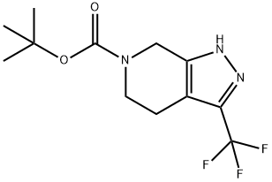 TERT-BUTYL 3-(TRIFLUOROMETHYL)-1,4,5,7-TETRAHYDRO-6H-PYRAZOLO[3,4-C]PYRIDINE-6-CARBOXYLATE Struktur